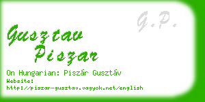 gusztav piszar business card