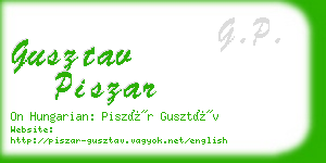 gusztav piszar business card